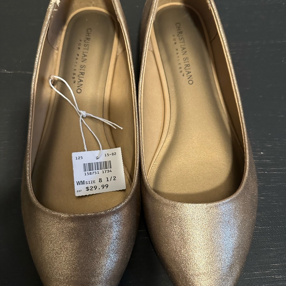 Christian Siriano Women's Metallic Gold Loafers